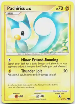 Pachirisu 4/17 Rare POP Series 6 Pokemon Lightly Played - Image 1