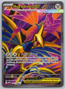 Mega Skarmory ex 106/088 Ultra Rare Perfect Order Pokemon Holo Near Mint - Image 1