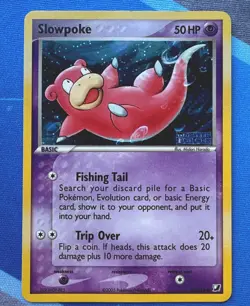 2005 Pokemon HOLO Slowpoke #72/115 RARE Ex: Unseen Forces Expansion Stamped!! - Image 1