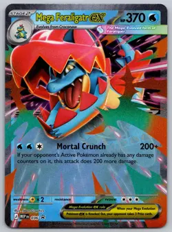 Mega Feraligatr ex 036 Holo Promo ME: Mega Evolution Promo Pokemon Holo NM - Image 1