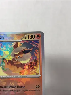 2025 Pokemon Prismatic Evolutions Flareon Master Ball 013/131 LP - Image 5