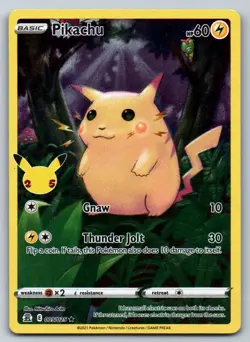 Pikachu 005/025 Holo Rare Celebrations Pokemon Near Mint - Image 1
