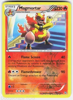 Magmortar 21/124 Rare Dragons Exalted Pokemon Reverse Holo NM - Image 1