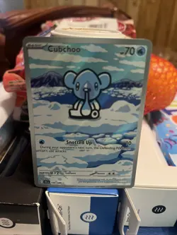 Pokemon TCG Cubchoo Illustration Rare Black Bolt 109/086 - Image 1