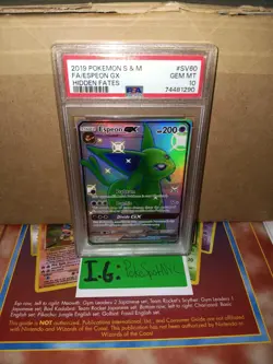 Pokemon 2019 Hidden Fates Espeon Gx SV60 Gem Mint PSA 10 - Image 1