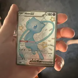 Pokemon TCG Mew EX 216/091 Paldean Fates Full Art Shiny Ultra Rare - Image 1