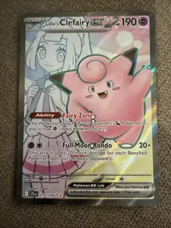 Pokemon TCG Lillie's Clefairy ex 173/159 Journey Together SV09 Full Art - Image 1