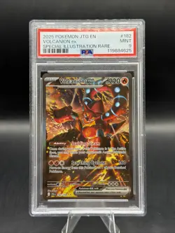 2025 POKEMON JTG EN-JOURNEY TOGETHER VOLCANION ex #182 PSA MINT 9 - Image 1