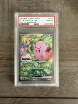PSA 10 Lillie's Clefairy ex SAR 126/100 SV9 Korean Pokemon Special Art Rare - Image 1