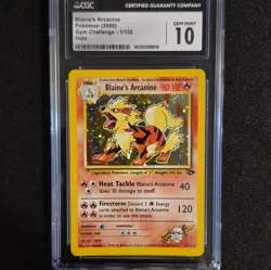 Blaine's Arcanine 1/132 Gym Challenge Holo Rare Unlimited English CGC Graded - Image 1