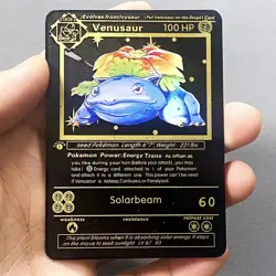Pokemon Card Venusaur Base Set 1999 Black Metal Card TCG - Carta In Metallo - Image 1