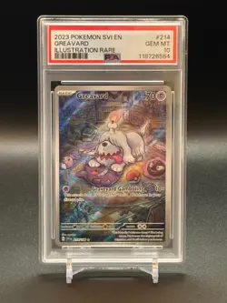 Pokemon Greavard 214/198 SV01: Scarlet & Violet Base Set Holo PSA 10 GEM - Image 1