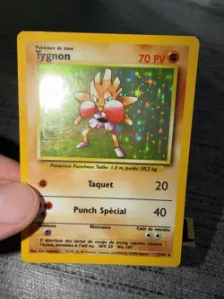 Carte Pokemon Tygnon 7/102 Holo Set De Base Wizards Francais OCCASION - Image 3