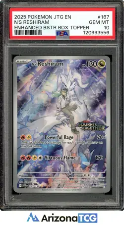 Pokemon 2025 Ns Reshiram 167/159 Enhanced Box Topper SR Journey Together PSA 10 - Image 1