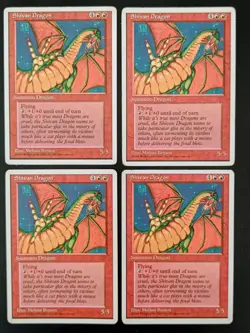 Magic the Gathering - 4 x Shivan Dragon - Fourth Edition - MtG - Image 1
