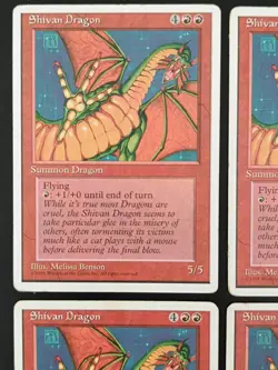 Magic the Gathering - 4 x Shivan Dragon - Fourth Edition - MtG - Image 2