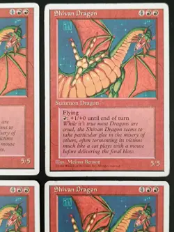 Magic the Gathering - 4 x Shivan Dragon - Fourth Edition - MtG - Image 3