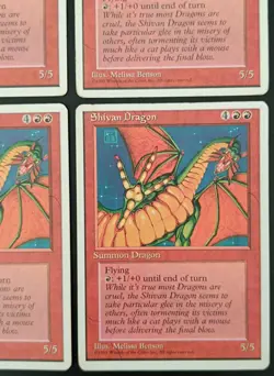 Magic the Gathering - 4 x Shivan Dragon - Fourth Edition - MtG - Image 5