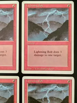 Magic the Gathering - 4 x Lightning Bolt - Revised Edition - MtG - Image 3