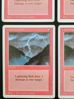 Magic the Gathering - 4 x Lightning Bolt - Revised Edition - MtG - Image 4