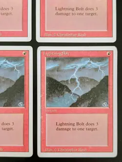 Magic the Gathering - 4 x Lightning Bolt - Revised Edition - MtG - Image 5