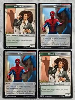 Copy\Human Citizen PLAYSET X4 | DS Token MTG SPM Marvel | Creature | NM - Image 1