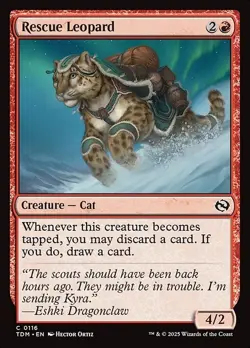 Rescue Leopard Foil TDM 116 Common MTG - Image 1