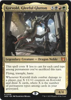 Korvold, Gleeful Glutton M Commander: Wilds of Eldraine 26 LP - Image 1