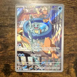 🔥Squirtle 148/142 SV07 Pokemon Stellar Crown Illustration Rare Holo🔥 - Image 1