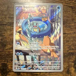 🔥Squirtle 148/142 SV07 Pokemon Stellar Crown Illustration Rare Holo🔥 - Image 2