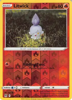 Litwick 024/196 Common Lost Origin Pokemon Reverse Holo LP Yuka Morii - Image 1