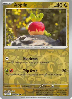 Applin 138/191 Common Surging Sparks Pokemon Reverse Holo LP Yuka Morii - Image 1