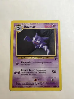 LP-NM Pokemon HAUNTER Card (BASE 2) Set 43/130 Non-Holo UNCOMMON Vintage WOTC - Image 1