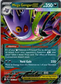 Mega Gengar ex #056/094 ME02: Phantasmal Flames Pokemon Near Mint or Better - Image 1