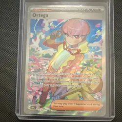 Pokemon TCG Ortega 219/197 SV03 Obsidian Flames Ultra Rare Full Art Holo Trainer - Image 1