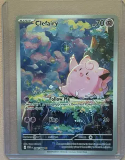 Pokemon TCG Lillie's Clefairy ex 184/159 Sv09 Journey Together SIR Holo 190 HP - Image 1