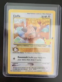 Cleffa 20/111 Holo Rare Pokemon 25th Anniversary Celebrations - Image 1