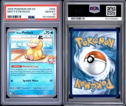 2025 POKEMON DRI EN-DESTINED RIVALS #045 MISTY'S PSYDUCK PSA 10 - Image 3