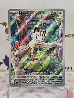 Pokemon Meowth 106/094 Me02: Phantasmal Flames Illustration Rare - Image 1