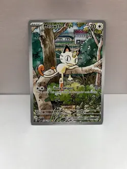 Pokemon Meowth 106/094 Me02: Phantasmal Flames Illustration Rare Holo - Image 1
