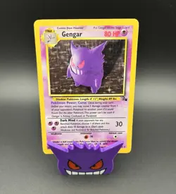 Wizards 1999 Gengar Fossil 5/62 Holo Rare 80 HP English Pokemon TCG MP+ - Image 1
