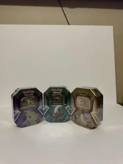Pokemon TCG Exclusive Triple Whammy Tin Set Collector Tins Set of 3 Sealed NEW! - Image 1