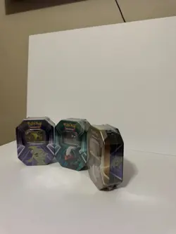 Pokemon TCG Exclusive Triple Whammy Tin Set Collector Tins Set of 3 Sealed NEW! - Image 2