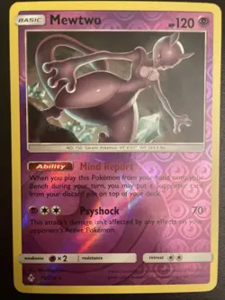 Mewtwo 75/214 Rare Unbroken Bonds Pokemon Reverse Holo Near Mint - Image 1