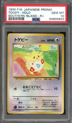 Togepi Pokemon 1999 Reverse Holo Southern Island R.I. Promo Japanese PSA 10 - Image 1