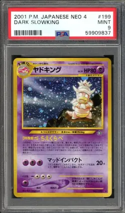 Swirl Slowking Pokemon 2000 Holo Neo Genesis Japanese 199 PSA 9 - Image 1