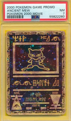 PSA 7 NM ANCIENT MEW 2000 POKEMON MOVIE GAME PROMO GRADED PM PURPLE GOLD V-TPHLC - Image 1
