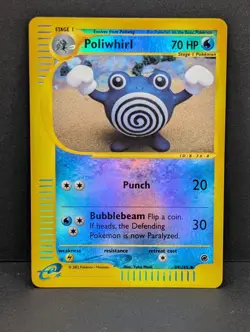 Poliwhirl 089/165 Expedition Base Set Reverse Holo Pokemon TCG Yuka Morii LP+ - Image 1