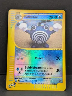 Poliwhirl 089/165 Expedition Base Set Reverse Holo Pokemon TCG Yuka Morii LP+ - Image 3