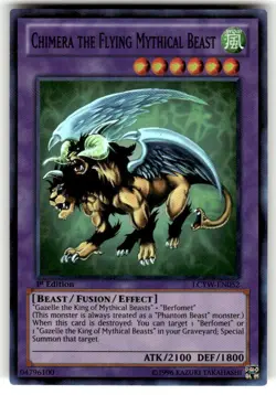 Yugioh! Chimera The Flying Mythical Beast LCYW-EN052 Super Rare 1st NM - Image 1